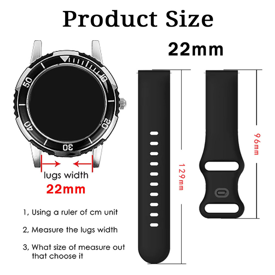 Xiaomi Uhrenarmband Silikon, 22 mm, Rot - Bild 3