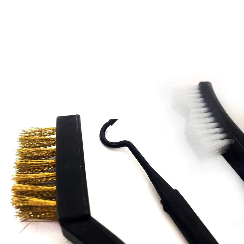 ALLSOME Doppelseitiges Reinigungsset aus Edelstahl und Nylon in Schwarz für Jagdpistolen und Autopflege - Bild 3