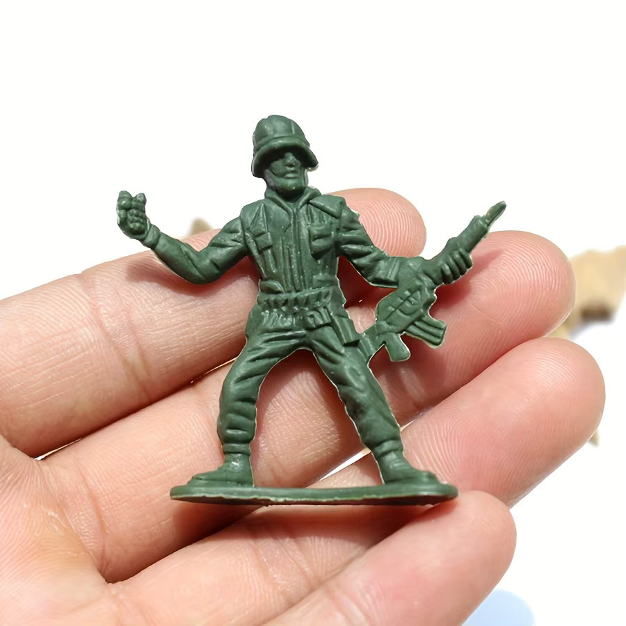 JXB Militärsoldat Miniaturfiguren aus Kunststoff in Blau, 30 oder 48 Stück, hochdetailliertes Armeemodell-Set für Sammler und Dioramen, Höhe: 5 cm - Bild 4