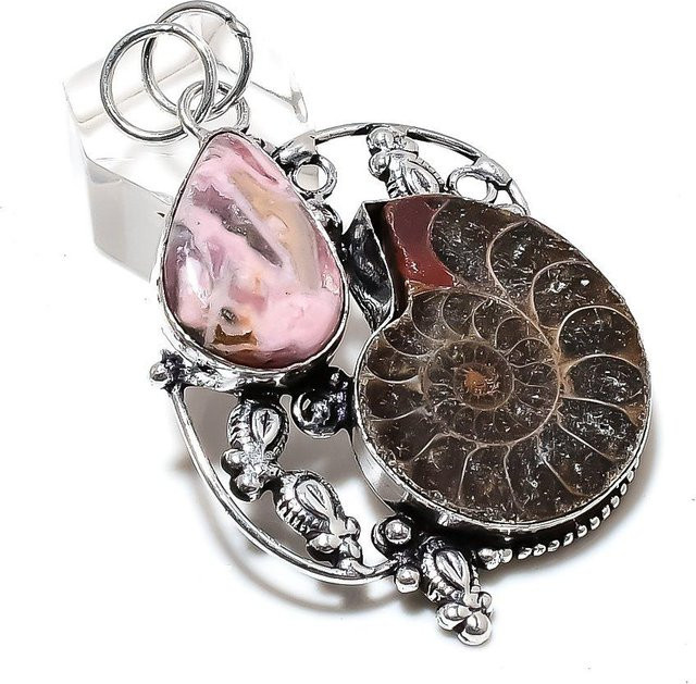 Manju Jewels Paradise Anhänger, 925 Silber, Ammonit Fossil, Unisex - Bild 1