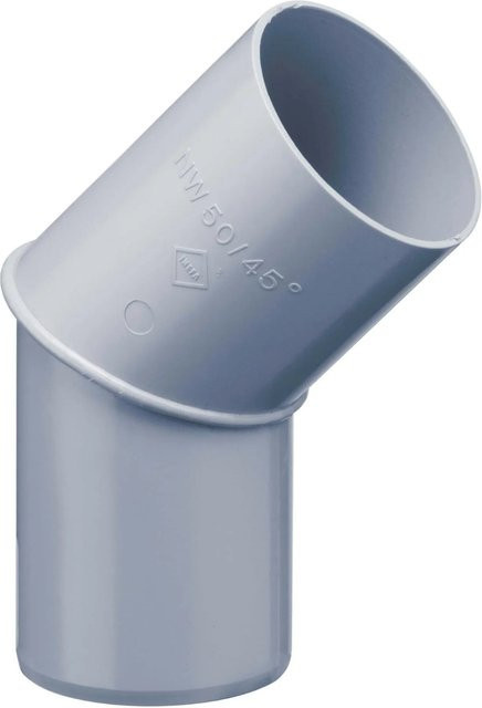 Inefa Fallrohrbogen 45 Grad aus PVC in Grau DN 85 - Bild 1