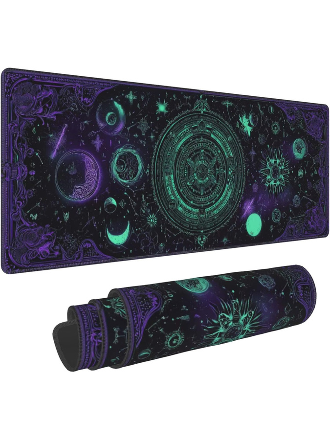 Goth Gaming Mouse Pad XL Schreibtischunterlage mit genähten Kanten in Multicolour - Bild 7