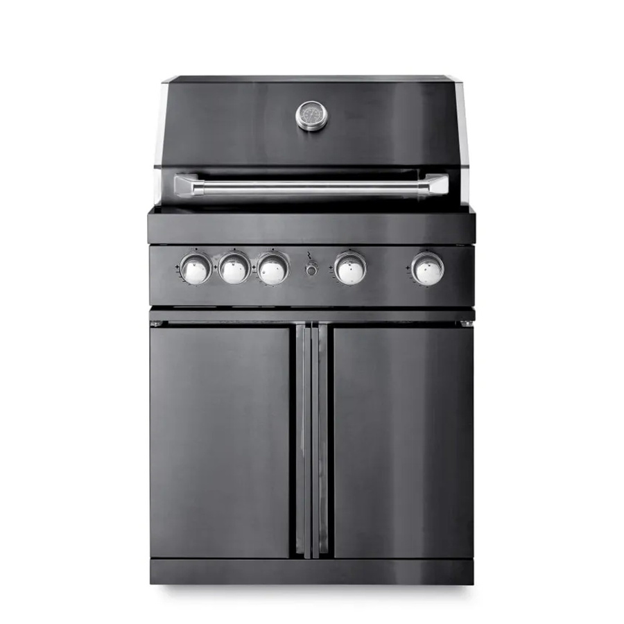 MyOutdoorKitchen Freistehender Gasgrill Black Collection mit 4 Brennern und Infrarotbrenner in Schwarz-Anthrazit aus Edelstahl - Bild 2