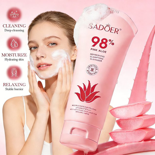 SADOER Aloe Vera Gesichtswaschschaum, Damen - Bild 1