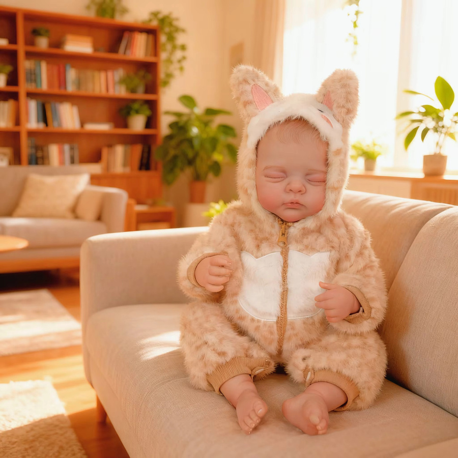 NPK Babypuppe Irys, 18 Zoll, handgefertigt, Sammlerstück, Kunstpuppe - Bild 3