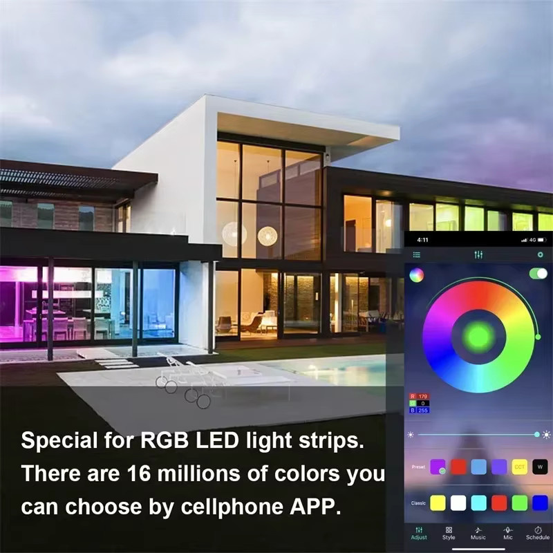 Acosh RGB LED Neon-Flex Seilbeleuchtung mit Bluetooth, App- und Fernbedienung, Multicolour Silikon-Dekorationslicht für dein Schlafzimmer - Bild 3