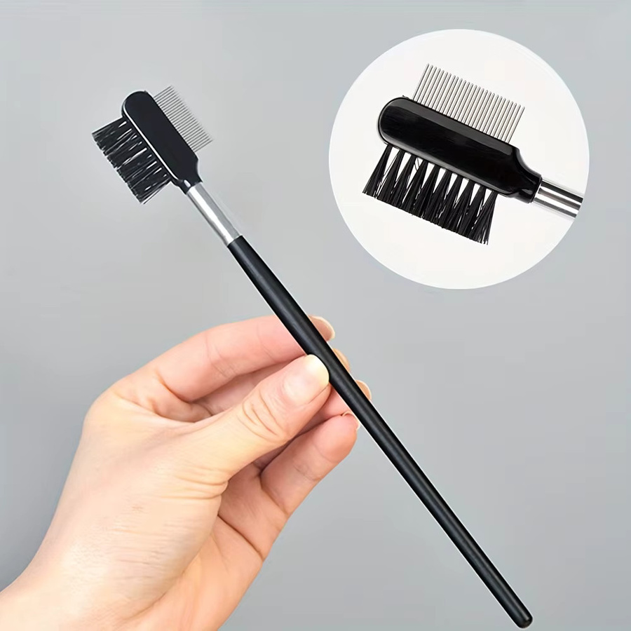 Mojeisi Wimpernbürste aus Edelstahl, Schwarz, Unisex - Bild 2