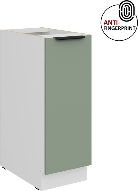 Küchen Unterschrank Schrankauszug ARIA in Aquamarin Blau matt mit Anti-Fingerprint-Beschichtung, Breite: 30 cm - Bild 1