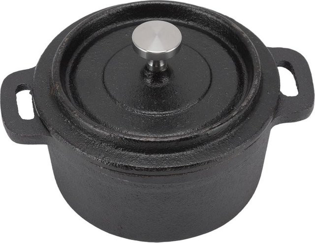 Y50A Dutch Oven Gusseisentopf mit Deckel in Schwarz für langsames Kochen - Bild 1