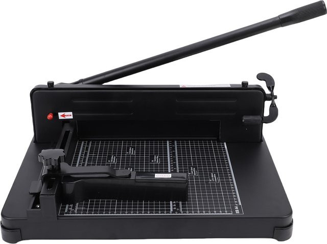 Manueller Guillotine-Papierschneider von Aimo in Schwarz mit 400 Blatt Schneidkapazität aus gehärtetem Stahl - Bild 1
