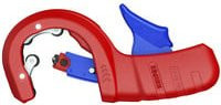 Knipex DPT50 Rohrschneider für dickwandige Kunststoffrohre, rot, 202 mm - Bild 1