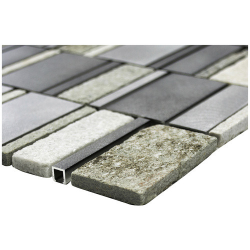 HuH Mosaik Mosaikfliese Urban-Mix Wandbelag in Steinoptik Grau Silber Beige B/L: 29,4 x 29,8 cm - Bild 2