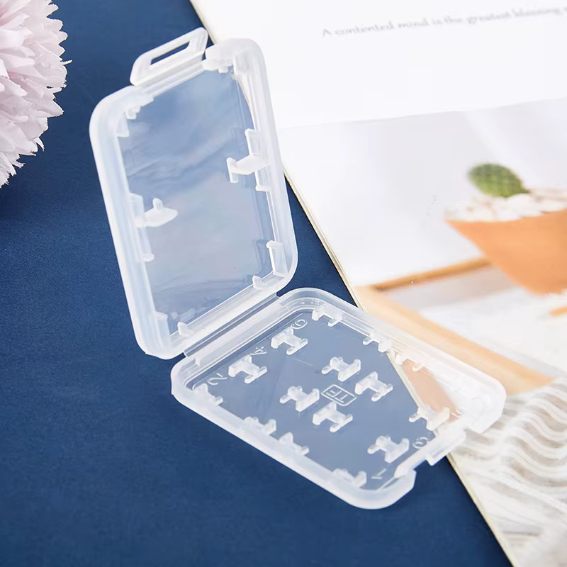 KOQZM Micro Box Schutzhalter für SD SDHC TF MS Speicher Karten, transparente Kunststoff Aufbewahrungsbox - Bild 2