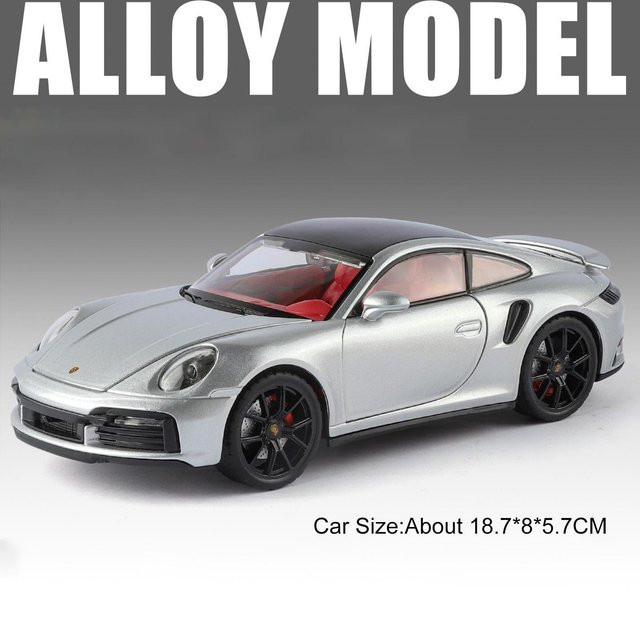 Linyi toy car 911 GT3 RS, Miniatur-Druckgussmodell-Auto, 1:24, mit Licht und Sound, ab 14 Jahren - Bild 1