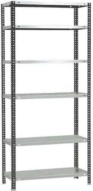 PROREGAL Schraubregal Panda mit 6 verstellbaren Fachböden, H x B x T: 200 x 90 x 40 cm, Anthrazit-Weiß - Bild 1