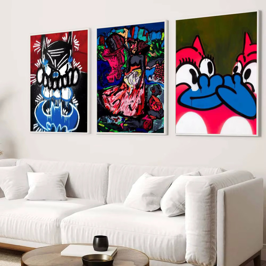 Abstrakte Kunst O-Olaolu S-SSlawn Klassische Vintage-Poster als Retro-Wandkunst in Mehrfarbig, Rechteckig - Bild 2