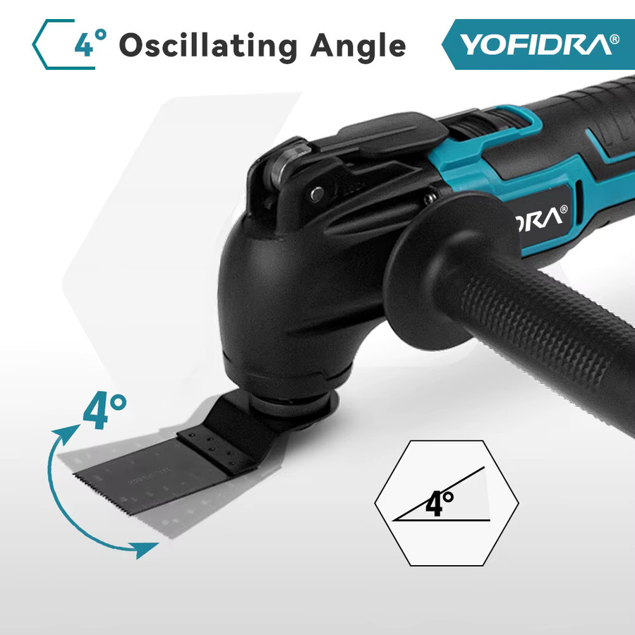 YOFIDRA Oszillierendes Multifunktionswerkzeug Elektrische Säge und Schneidemaschine kompatibel mit Makita 21V Akku - Bild 4