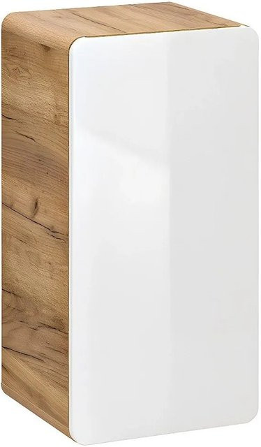 Badschrank Aruba von Vente-unique in Naturfarben Hell und Weiß, Wandmontage, Breite: 35 cm, Höhe: 68 cm, Tiefe: 35 cm - Bild 1