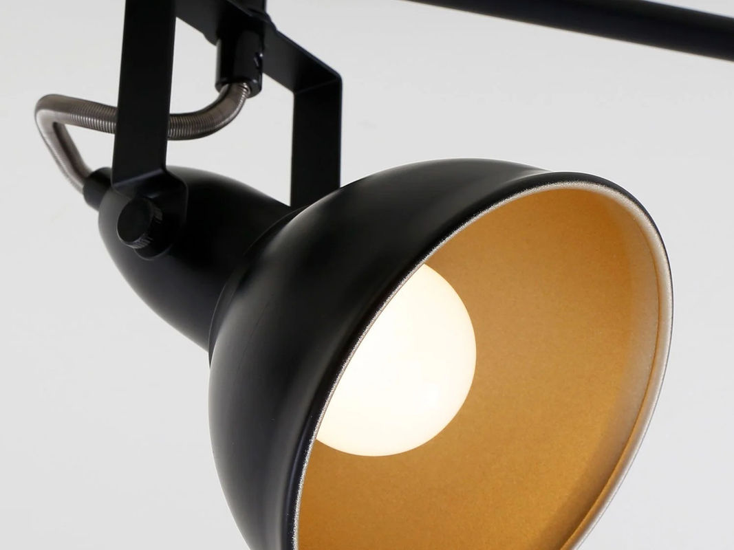 Briloner Wand- und Deckenleuchte im Retrodesign mit 4er Spot in Schwarz aus Metall - Bild 4
