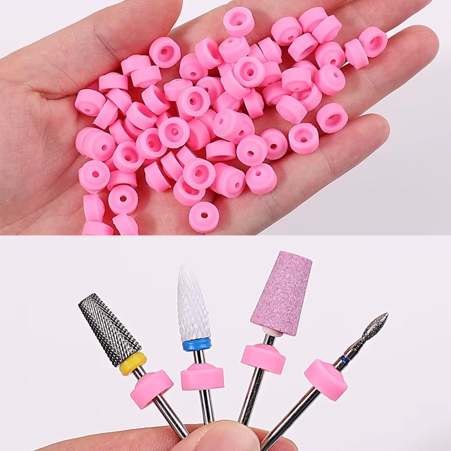 klimonla Silikon-Schutzkappen für Nagelbohrer, schwarz, Unisex - Bild 2