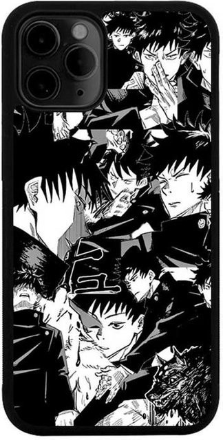 Fushiguro Megumi Handyhülle für iPhone 13 12 11 Pro Max 7 8 Plus X Xs Max XR aus schwarzem Hart-Silikon - Bild 1