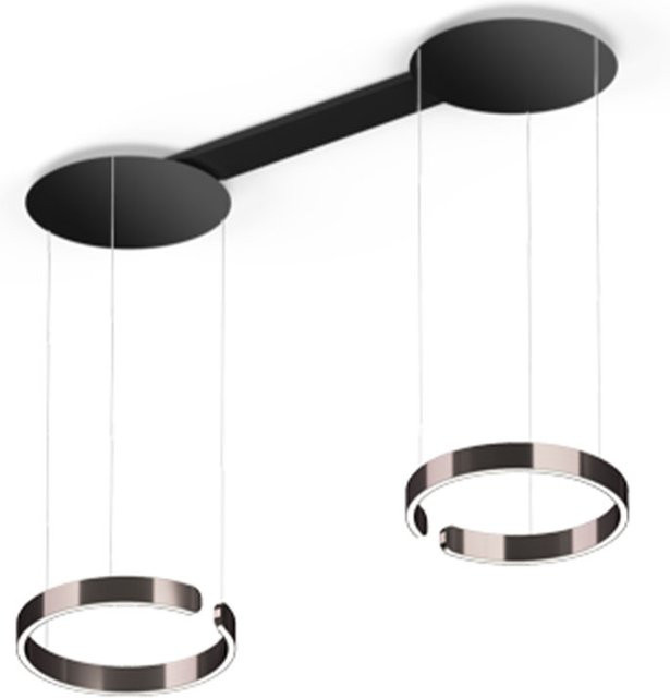 Occhio Mito sospeso due LED-Pendelleuchte in Schwarz matt mit 40 LEDs und Occhio air Modul, höhenverstellbar von 50 bis 200 cm - Bild 1