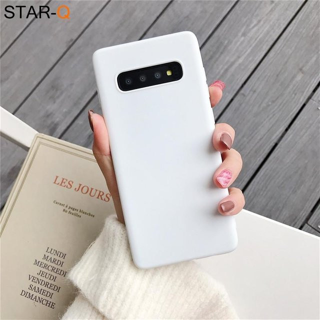 Silikonhülle Samsung Galaxy S8 S9 S10 Plus S20 S21 S20FE S21FE S20 Ultra Note 8 Note 9 Candy Color in Weiß - Bild 1