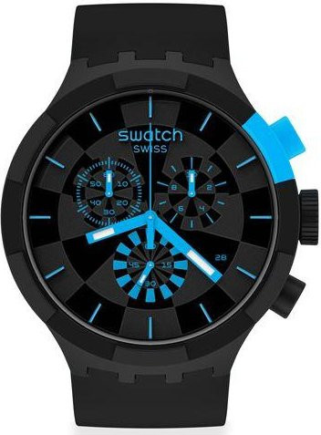 Swatch Armbanduhr, Quarz, Kunststoffgehäuse, 47 mm, Silikonarmband, Unisex - Bild 1