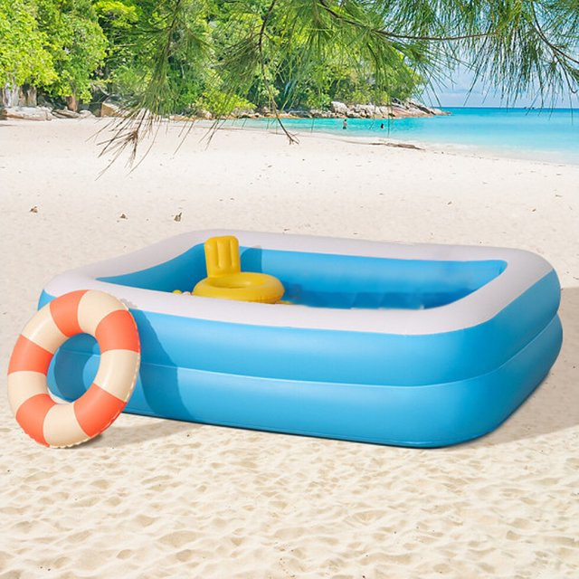 Rechteckiger aufblasbarer Pool aus PVC für Erwachsene und Kinder für Outdoor und Indoor - Bild 1