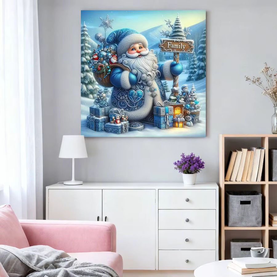 HUACAN Diamant-Malerei Weihnachtsmann als Diamant-Mosaik Set mit Full Round Steinen für deine Weihnachtsdekoration - Bild 2