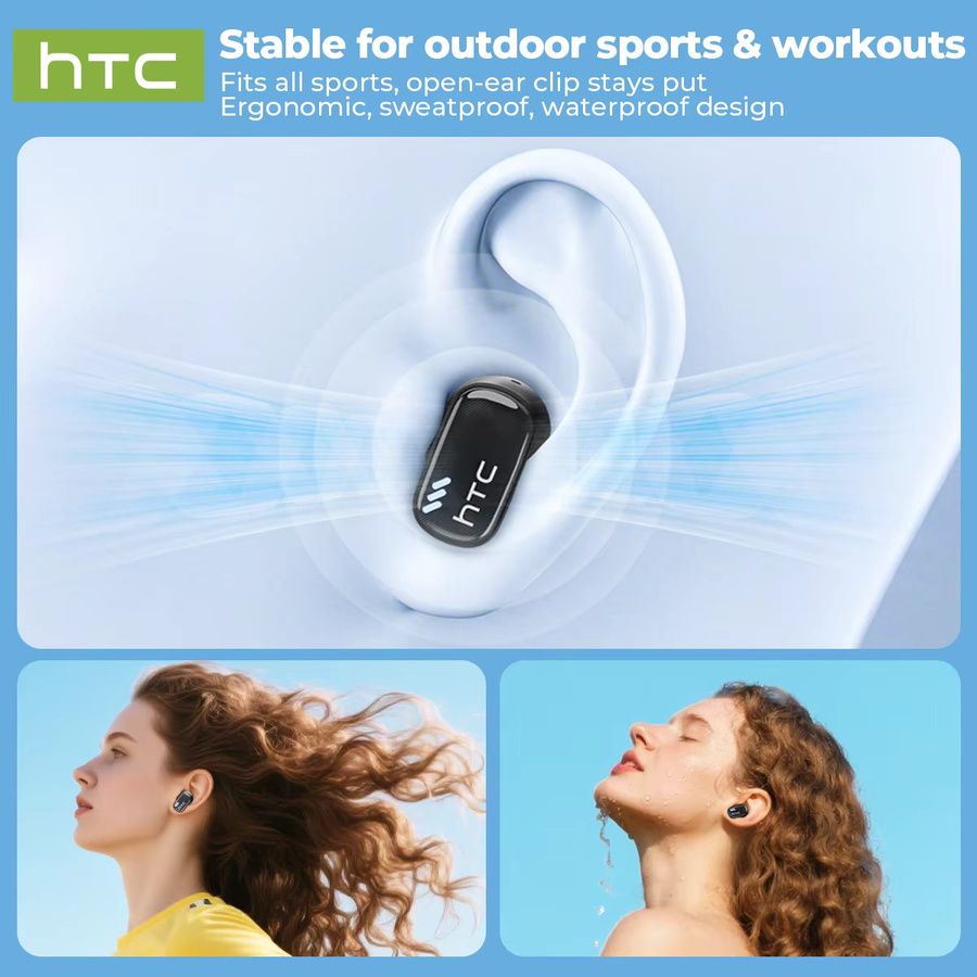 HTC NE16 AI-Übersetzungs-Ohrhörer TWS kabellose Bluetooth-Kopfhörer mit HD-Anruf und HIFI-Stereo für Sport in Schwarz und Grün - Bild 4