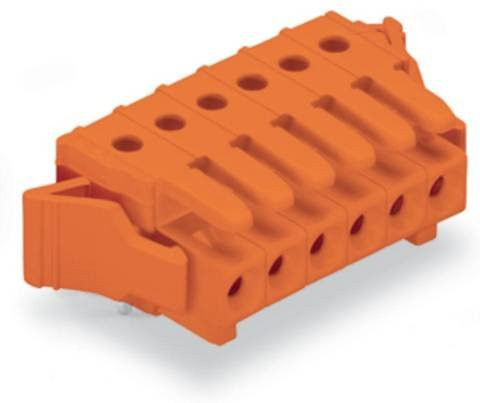 WAGO Buchsengehäuse-Platine 734 in Orange, 50 Stück, Rastermaß: 3.81 mm - Bild 1