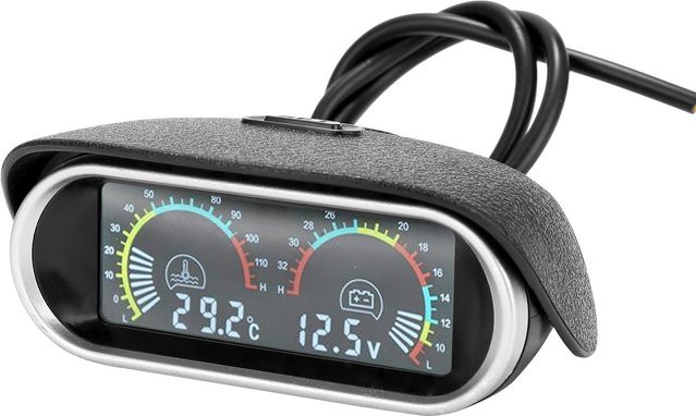 VehicleKit 2 in 1 Universal LCD Digitalanzeige für Öl, Kraftstoff und Spannung, 12,0 V/24 V, Mehrfarbig - Bild 1