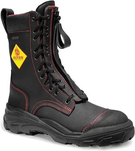 Elten Feuerwehrstiefel Form C EURO PROOF GTX F2A WR aus Rindleder in Schwarz-Rot Größe 46 - Bild 1