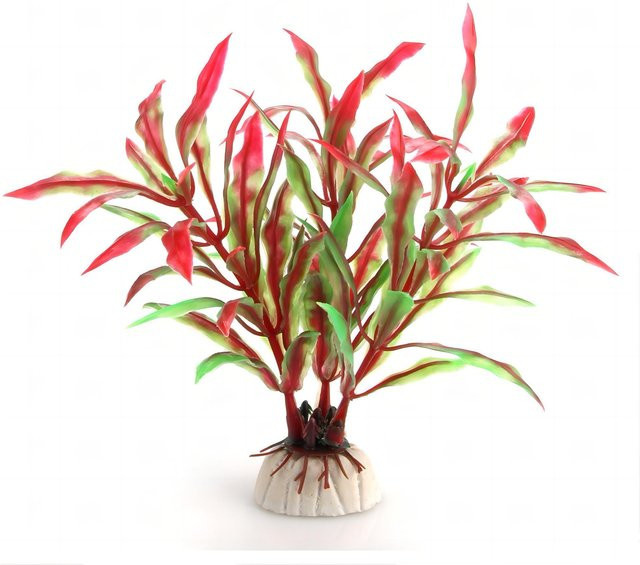 Adhere To Fly Künstliche Aquarienpflanzen aus Kunststoff in Grün und Pink, Höhe: 12 cm - Bild 1
