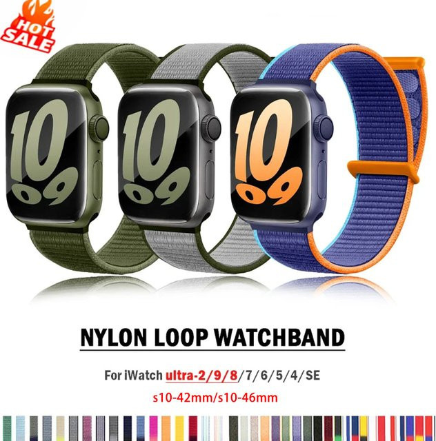 Uhrenarmband Nylon Loop, Schwarz, Unisex - Bild 1