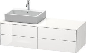 Duravit Waschtischunterschrank XSquare in Weiß Hochglanz, B/H/T: 140 x 54,8 x 40 cm - Bild 1