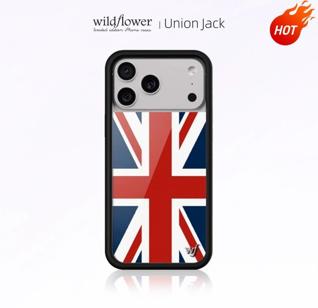 Wildflower Handyhülle mit Union Jack Design für iPhone 12 bis 17 Pro Max Plus in Multicolour, stoßfeste Abdeckung - Bild 1