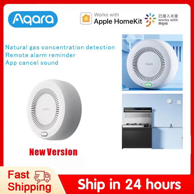 Aqara Smart Erdgas Detektor Zigbee Gas Leck Alarm in Weiß für Xiaomi Home und Apple HomeKit - Bild 1