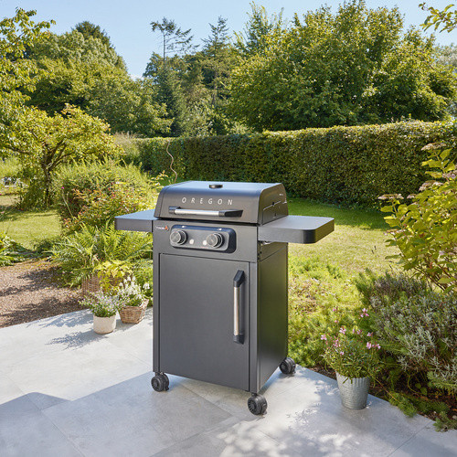 THOR Elektrogrill OREGON in Schwarz mit 3000 W, Thermometer, Warmhalterost und Rollwagen - Bild 2