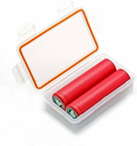 Soshine SBC-W1 IP66 Batteriebox für 2x 18650 Akkus, transparent, L x B x H: 84 x 50 x 24 mm - Bild 1