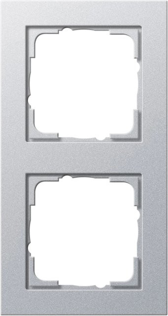 Gira Abdeckrahmen 2-fach Serie E2 in Silber - Bild 1