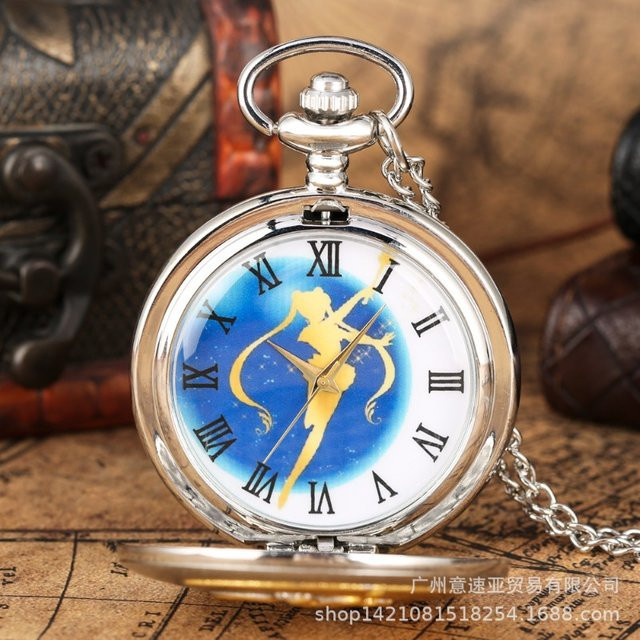Bandai Taschenuhr, Sailor Moon, Messing, Blau, Kinder - Bild 1