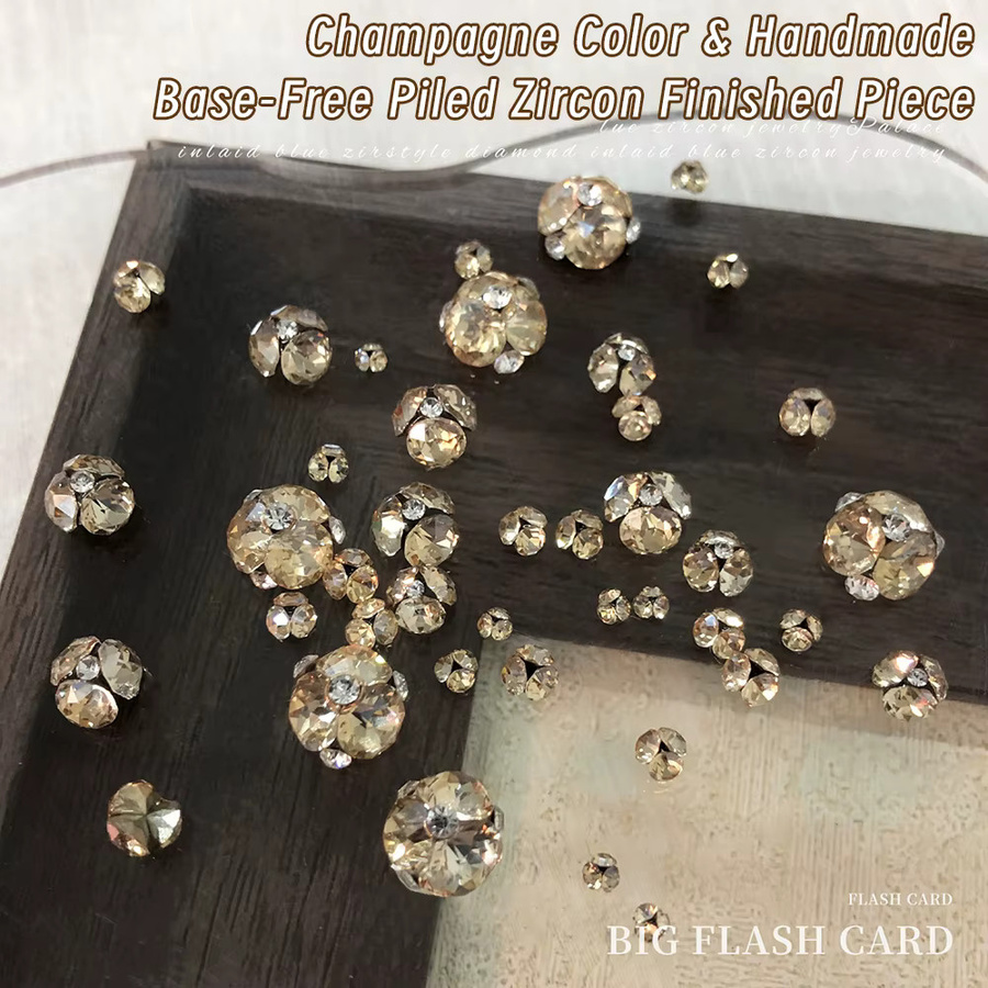 MAFANAILS Nagel-Charms, 3D Mini Zirkon Strass, Champagner, Glänzend - Bild 3