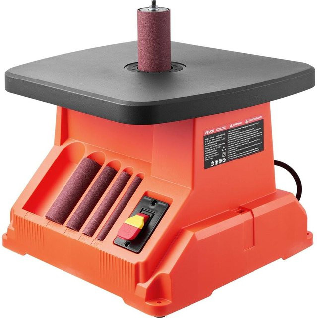 Oszillierender Tisch-Spindelschleifer von Buying Solutions, MB in Orange mit 2000 U/min, 16 mm Hub und Arbeitstisch Breite: 39,0 cm, Tiefe: 42,5 cm, Höhe: 42,0 cm sowie 6 Schleifhülsen - Bild 1