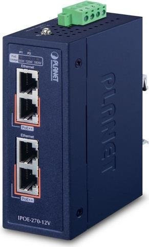 Planet IPOE-270-12V Ethernet Switch mit 2.5 Gigabit, 5 Gigabit und Gigabit Ethernet Schnittstellen in Blau - Bild 1