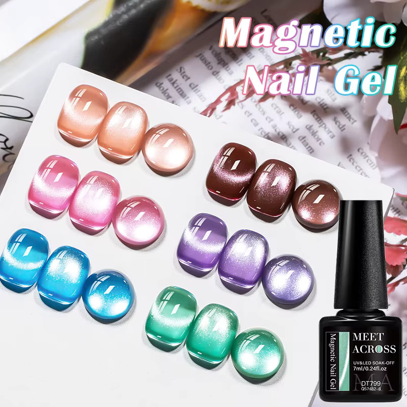 MEET ACROSS Jelly Moonlight Cat Magnetischer Gel-Nagellack, Glänzend - Bild 3