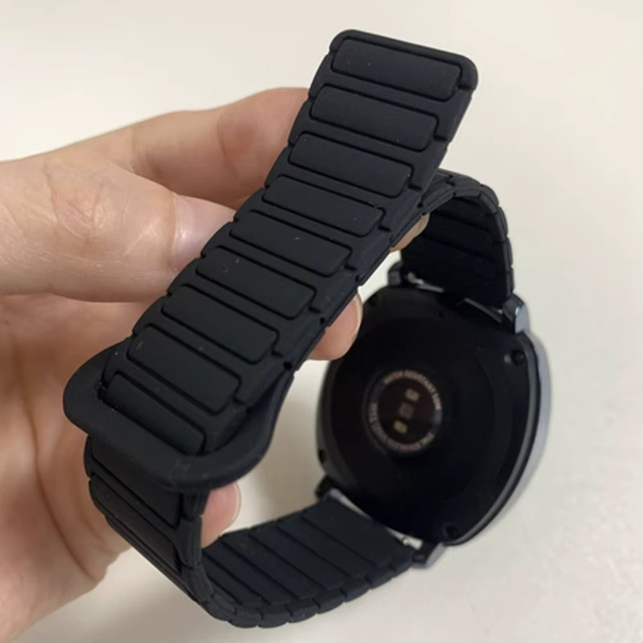 Realme Uhrenarmband Silikon, Magnetische Schleife, Schwarz, Unisex - Bild 3