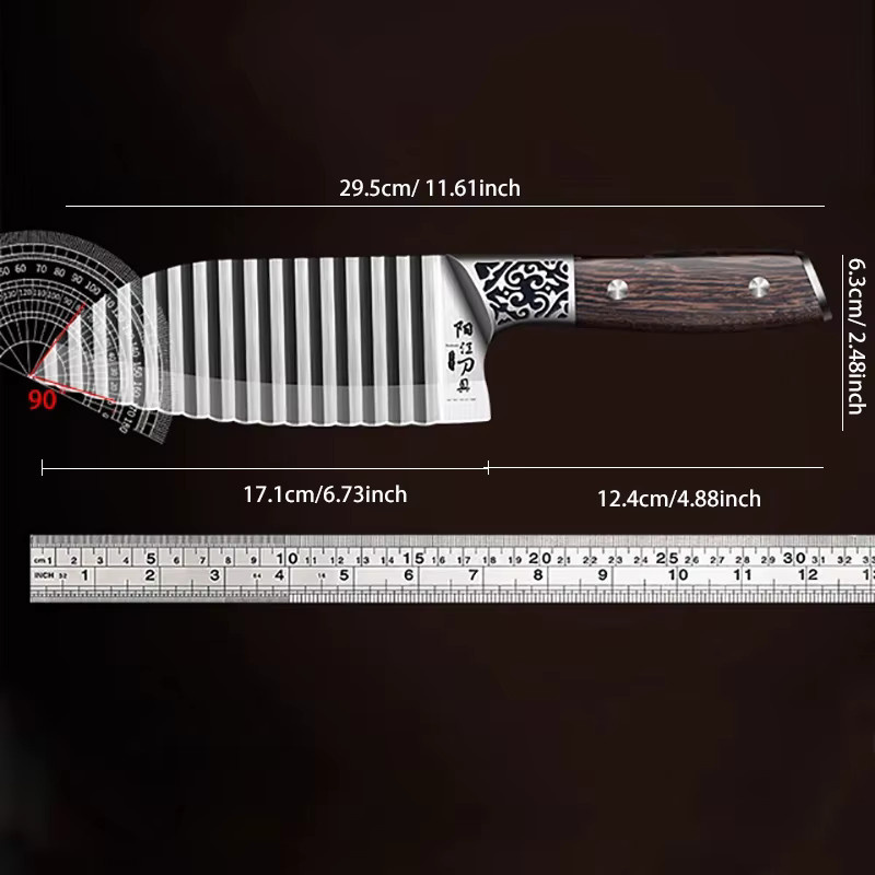 PLYS Wellenmesser aus Edelstahl in Silber für Kartoffeln und Gemüse - Bild 4