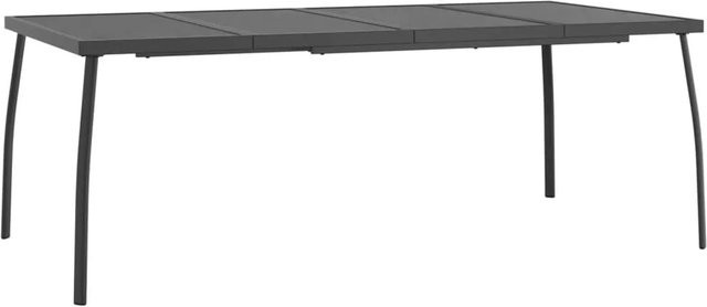 vidaXL Gartentisch aus Stahl in Anthrazit mit modernem Mesh-Design, B/T/H: 200 x 100 x 72 cm - Bild 1